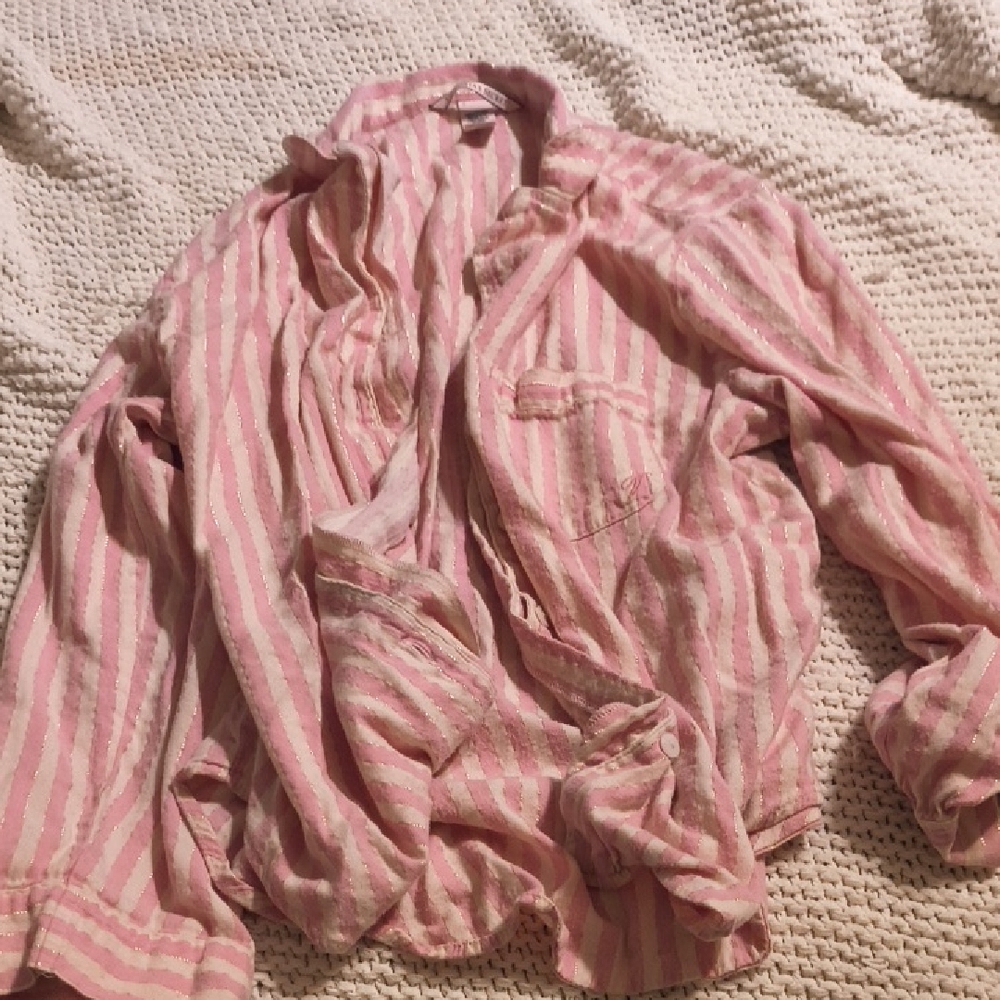 Victoria's Secret Pink Striped Pajama Top